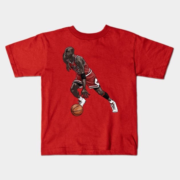 BASKETBALLART - MJ23 DRIBBLE Kids T-Shirt by JORDAN-ART23